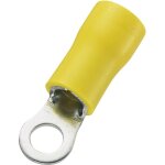 Tru components 746628 cosse à oeillet section max. =6 mm² Ø du trou=4. 3 mm partiellement isolé jaune ... Tru components 746628 cosse à oeillet section max. =6 mm² Ø du trou=4. 3 mm partiellement isolé jaune ...