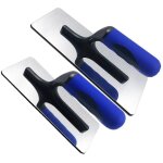 Truelle pltre vnitien en acier inoxydable 2 outils main de finition de peinture pour pltre