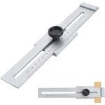 Trusquin de traage, 200mm plage de mesure jauge de marquage en acier inoxydable, trusquin de menuisier, ...