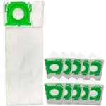 Trywise lot de 10 sacs filtrants 6695am pour aspirateurs verticaux sebo filterbox airbelt k1, k3 et k ...