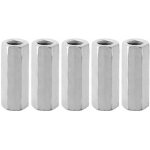 Trywise 5pcs �crou manchon acier carbone m12, manchon hexagonal m12 50, ecrou long m12 de connecteur ...