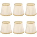 Trywise 6pcs petite abat - jour clip sur tambour abat - jour en tissu pour lustre bougies ampoules accessoires ...