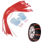 Trywise cha�nes � neige pour voiture, 20 pcs cha�nes de pneus d?hiver r�glables universelles avec gants ...