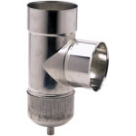 T� tubage 90� inox 304 + purge �125 piquage femelle