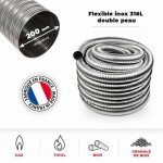 Tubage flexible inox double peau �200 mm - 2 m�tres
