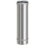 Tube en acier inoxydable aisi 304 8x h 50 cm pour conduit de fume'e de poeles a' pellets fourni sans ...