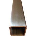 Tube carr� inox bross� 40x40x2 mm - longueur 70 cms