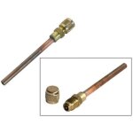Tube de charge cuivre avec vanne schrade 93x5173 pour refrigerateur