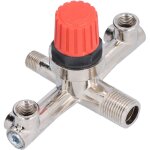 Tube de commutation de compresseur d'air, valve métallique à double sortie, accessoire de montage non ... Tube de commutation de compresseur d'air, valve métallique à double sortie, accessoire de montage non ...
