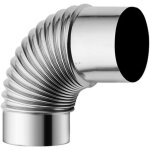 Tube coud� en acier inoxydable 60 mm ? coude � 90� pour po�le � bois ? r�sistant � la corrosion et aux ...