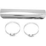 Tube d'�limination de la moto - plaque de chrom�e du bouclier de derie pour tuyaux de 50 � 70 mm - protection, ...
