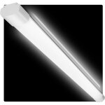 Tube led 120cm, plafonnier led 36w 4000lm 4000k ip65 tanche pour garage, cave, bureau, salle de bain ...