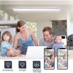 Tube lumineux en aluminium rglette led 4500lm 60w 6500k l. 120cm pour bureau garage salle de bains hotel ...