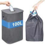 Tubiaz - swanew poubelle recyclage 100l poubelle cuisine avec couvercle, poubelle avec 2 sacs de transport ... Tubiaz - swanew poubelle recyclage 100l poubelle cuisine avec couvercle, poubelle avec 2 sacs de transport ...