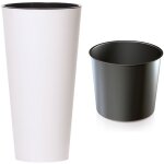 Grand pot de fleurs tubus slim dtus300 blanc
