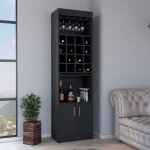 Tuhome concept - meuble bar kava beijing, avec table extensible 180. 6cm l x 51cm p x 34cm l x 34cm p ...