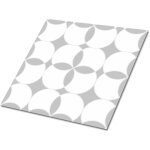 Tulup - carreaux autocollants pvc, carrelage pvc adhsif - 30x30cm - kit de 9 - cercles gomtriques, ...
