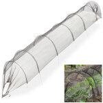Tunnel de jardin avec filet, arceaux, sardines, longueur 3, 3 m, protge des parasites, fines mailles, ...
