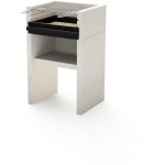 Movelar - tuozi - barbecue fixe pour charbon modle venit flex (gris / blanc - 59 x 47 x 95 cm) ref: ...