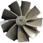 Turbine � arbre turbo � haut d�bit, 9 pales, rotor garrett gt15 - gt22, 48, 6 / 51, 2 f09 - 0101
