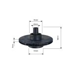 Aqualux - turbine pour pompe pulso 200m, pul221.