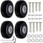 Tuserxln - 4 pices valise roues de rechange valise roues remplacement roue de valise universelle bagages ...