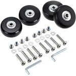Tuserxln - 4pcs 50x18mm bagages valise roues de rechange, roulettes pivotantes en caoutchouc roulettes ...