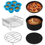 Tuserxln - 6accessoires de friteuse à air pour friteuse à double air, support de déshydrateur multicouche ... Tuserxln - 6accessoires de friteuse à air pour friteuse à double air, support de déshydrateur multicouche ...