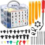 925 pcs rivet clips plastique, rivet plastique fixation de protection, clips voiture noir universel pour ...