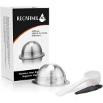Tuserxln - capsules rutilisables et rechargeables, en acier inoxydable, filtres  caf pour nespresso ...