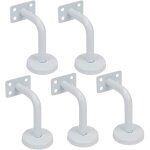 Lot 5 supports de main - courante d'escalier blanc, supports de rampe d'escalier en acier inoxydable, ...