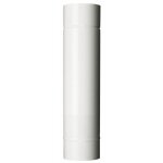 Tuttacasa - 6 tubes tuyau en acier a mailla blanc 14x50 cm pour poa les a bois