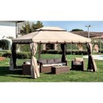 Tuttacasa - ensemble de remplacement de 4 toiles latérales pour tonnelle aventure magnum 360x480 - salon ... Tuttacasa - ensemble de remplacement de 4 toiles latérales pour tonnelle aventure magnum 360x480 - salon ...