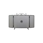 Tuttacasa - pare - e'tincelles antique en acier peint avec 3 portes cm 92x42 h pour poele chemine'e