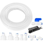 Tuyau d'alimentation en eau de 15 mtres et kit de connecteur de rfrigrateur, raccords de tuyau, connecteurs ...