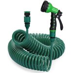 Tuyau d'arrosage extensible en spirale, tuyau d'arrosage flexible en eva de 7, 5 m avec adaptateur 3 ...