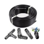 Tuyau d'arrosage goutte  goutte 16 mm 4 bar 100 m + 10 t + 10 coudes + 10 maillons + 2 bouchons d'gouttemen ...