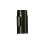 Tuyau de coffre en acier de porcelaine noire 150 mm 15 cm avec amortisseur
