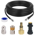 Tuyau d�bouche canalisation pour k�rcher, kit de nettoyage du tuyau de vidange du nettoyeur haute pression ...