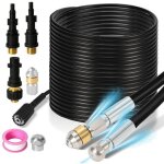 Tuyau d�boucheur 30m 2 embouts nettoyeur haute pression compatible k�rcher d�boucheur canalisation tuyau ...