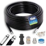 Vurahome - tuyau d�boucheur canalisation karcher 15m, xu, 180bar 60?, furet karcher compatible avec adaptateur ...