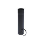 Ten - tuyau mail noir mat tlescopique 180x50cm + bague