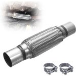 Tuyau flexible pour echappement 45 � 200 � 300 mm, universel flexible soufflet d'�chappement de voiture, ...