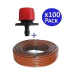 Suinga - tuyau pe - ld 100 m x 16 mm. tuyau d'arrosage + 100 goutteurs réglables de 0 à 70 l / h, marron ... Suinga - tuyau pe - ld 100 m x 16 mm. tuyau d'arrosage + 100 goutteurs réglables de 0 à 70 l / h, marron ...
