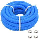Tuyau de piscine avec colliers de serrage bleu 38 mm 12 m vidaxl