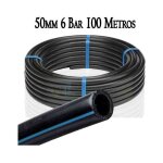 Suinga - tuyau poly�thyl�ne alimentaire 50mm 6 bar 100m, basse densit� bande bleu