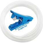 Tuyau pvc 5 m�tres, transparent flexible �paissi 6mm id� 9mm od, souple antigel avec 1 coupe - tube