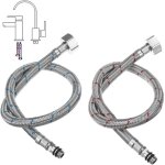 Tuyaux de raccordement flexibles robinets, 2 pi�ces raccordement de flexible robinet g3 / 8 x m10, tress� ...