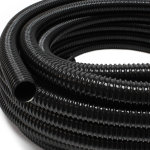 Wiltec tuyau d'aspiration noir ? 5 m /  32 mm (1 1 / 4 ) / 205 g / m ? avec spirale de renforcement ...