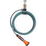 Tuyau spiral pour terrasses 7, 5 m + nez de robinet + raccords + lance d'arrosage (18411 - 20) - gardena ...